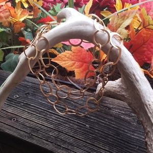 Premier Designs goldtone necklace and bracelet